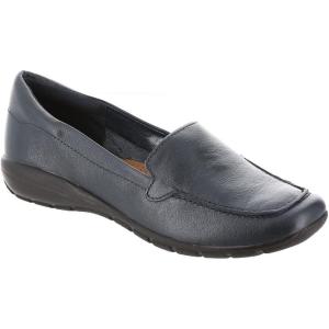 imageEasy Spirit Womens Abide Croco Print Casual FlatsNavy Leather