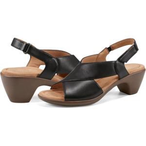 imageEasy Spirit Womens CHANTAL Comfort Insole Faux Leather HeelsBlack Leather