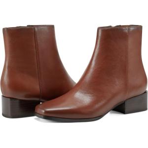 imageEasy Spirit Womens Sidney Zipper Leather BootiesMedium Brown Leather