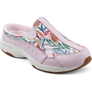 imageEasy Spirit Womens Traveltime 498 Mule Black 002Light Pink Floral Multi