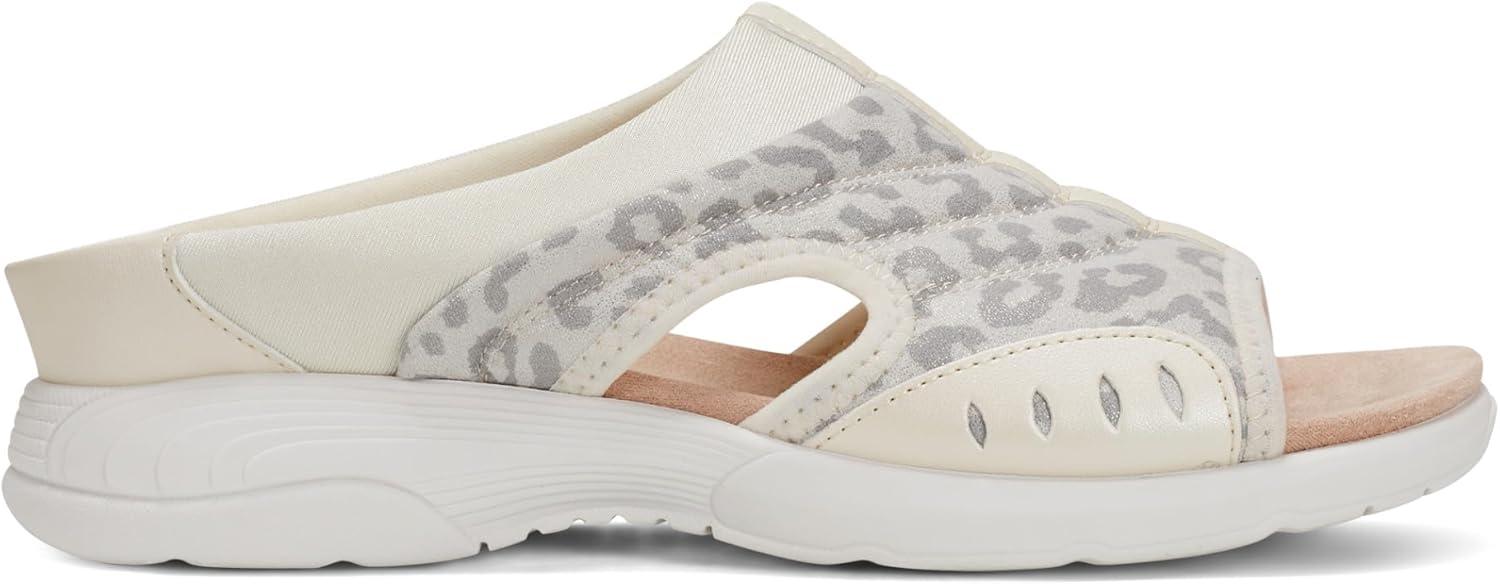 imageEasy Spirit Womens Traciee Slide SandalOff White Leopard