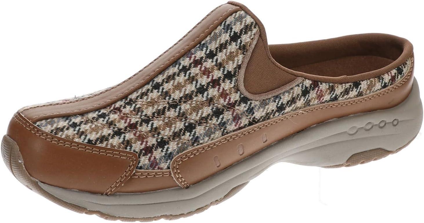 imageEasy Spirit Womens Traveltime613 MuleCamelNatural Houndstooth Multi