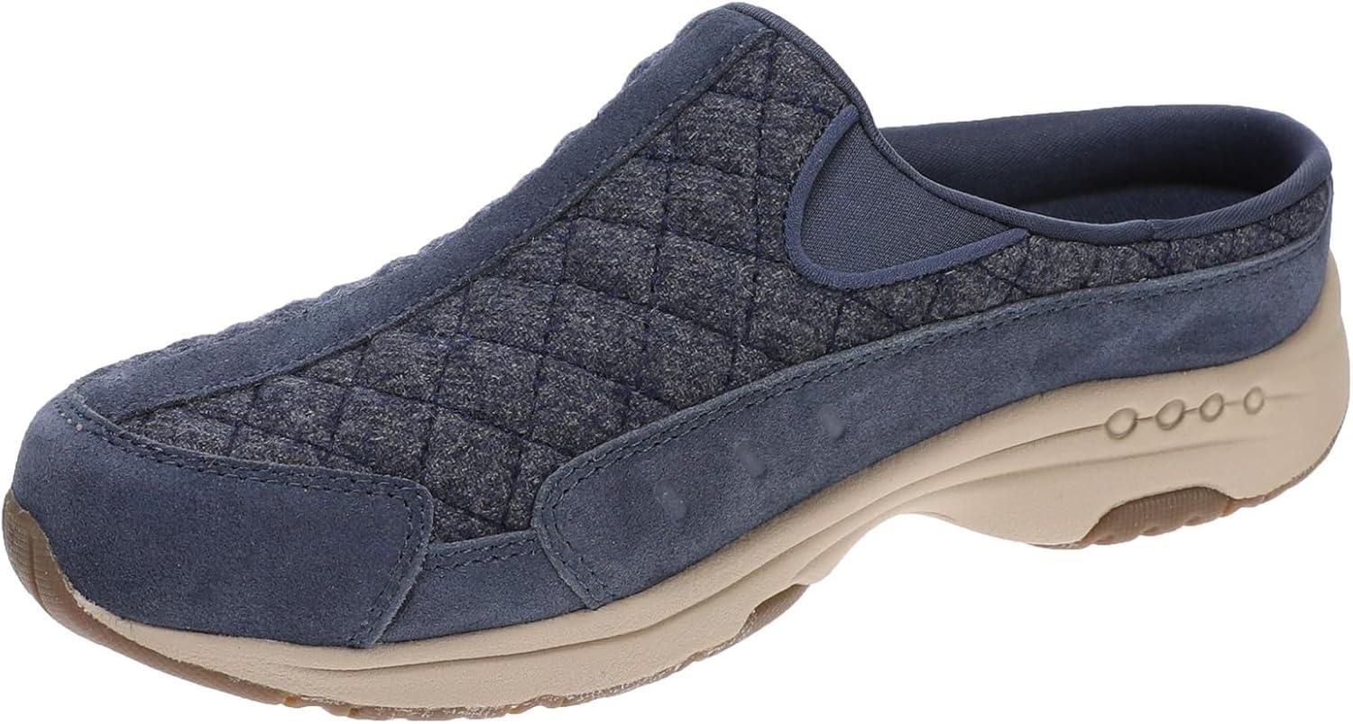 imageEasy Spirit Womens Traveltime613 MuleNavymodern Quiltblue Flannel