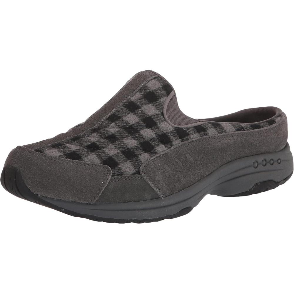 imageEasy Spirit Womens Traveltime613 MuleGreyBlack Plaid