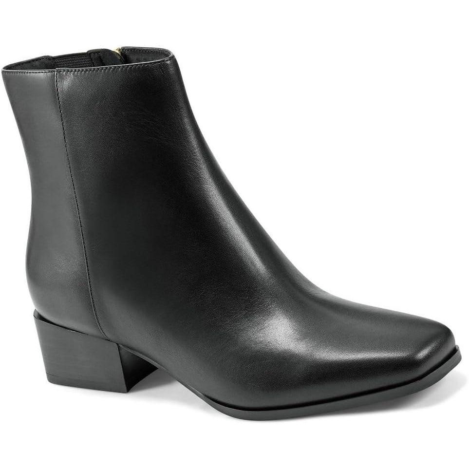 imageEasy Spirit Womens Sidney Zipper Leather BootiesBlack