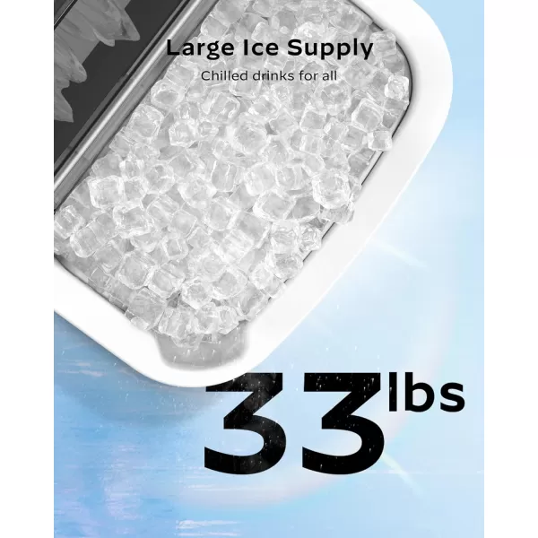 imageNugget Countertop Ice Maker  Silonn Chewable Pellet Ice Machine with SelfCleaning Function 33lbs24H Sonic Ice Makers for Home Kitchen Office BlackGreen