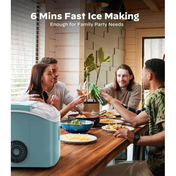imageNugget Countertop Ice Maker Silonn Chewable Pellet Ice Machine with SelfCleaning Function 33lbs24H Portable Ice Makers for Home Kitchen Office GreenGreen