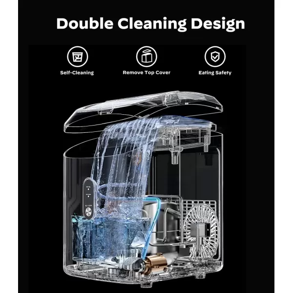 imageNugget Countertop Ice Maker Silonn Chewable Pellet Ice Machine with SelfCleaning Function 33lbs24H Portable Ice Makers for Home Kitchen Office GreenStainless Steel