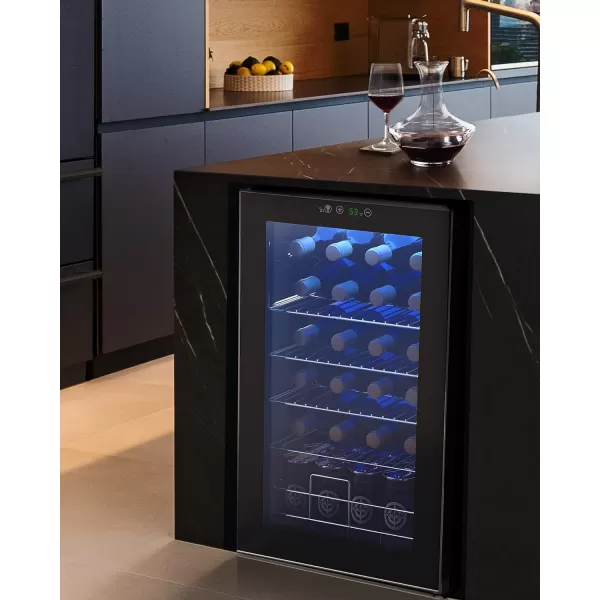 imageSilonn 36 Bottle Wine CoolerCabinet Beverage RefrigeratorSmall Mini Wine Cellar for RedWhiteChampagne or Sparkling Wine40f61f Digital Temperature Control Wine Fridge Glass Door27cuft