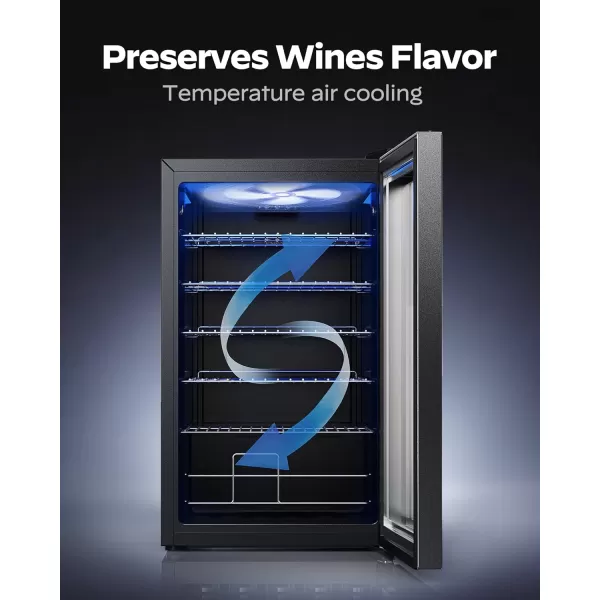 imageSilonn 36 Bottle Wine CoolerCabinet Beverage RefrigeratorSmall Mini Wine Cellar for RedWhiteChampagne or Sparkling Wine40f61f Digital Temperature Control Wine Fridge Glass Door27cuft