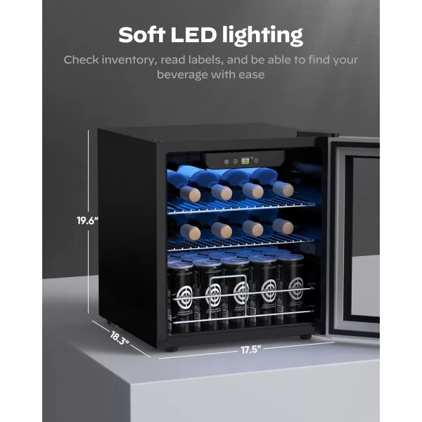 imageSilonn 36 Bottle Wine CoolerCabinet Beverage RefrigeratorSmall Mini Wine Cellar for RedWhiteChampagne or Sparkling Wine40f61f Digital Temperature Control Wine Fridge Glass Door163cuft