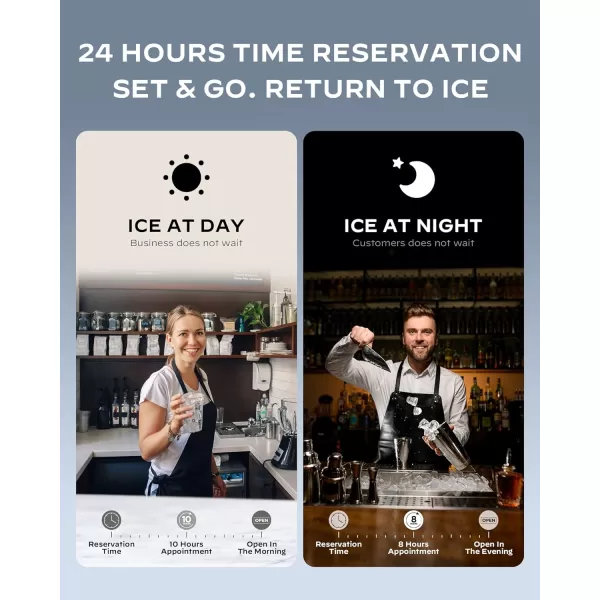 imageSilonn Commercial Ice Maker Creates 150lbs in 24H 33lbs Ice Storage Capacity Stainless Steel Freestanding Ice Maker Machine with Auto SelfCleaning for Home Office Bar Parties SLIM12T100lbs