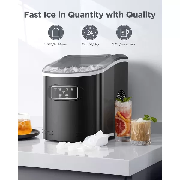 imageSilonn Commercial Ice Maker Creates 150lbs in 24H 33lbs Ice Storage Capacity Stainless Steel Freestanding Ice Maker Machine with Auto SelfCleaning for Home Office Bar Parties SLIM12T26LBS1