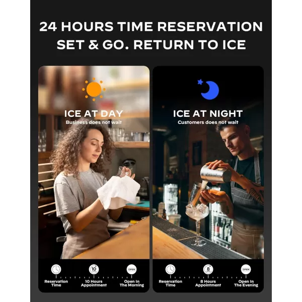imageSilonn Commercial Ice Maker Machine 90lbs24H with 30lbs Bin Full Heavy Duty Stainless Steel Construction SelfCleaning Clear Cube for Home Bar Include Connection Hose Scoop270 LBS24H