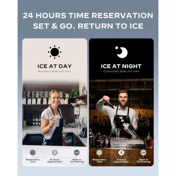 imageSilonn Commercial Ice Maker Machine Creates 100lbs in 24H 33lbs Ice Storage Capacity Stainless Steel Freestanding Ice Maker with Auto SelfCleaning for Home Office Bar Parties SLIM11150lb