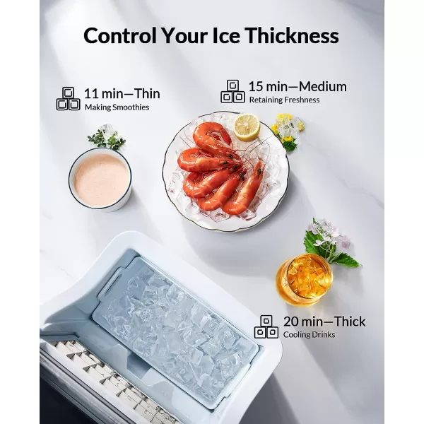 imageSilonn Countertop Ice Maker 45lbs Per Day 24Pcs Ice Cubes in 13 Min 2 Ways to Add Water Auto SelfCleaning Stainless Steel Ice Machine for Home Office Bar PartyStainless Steel
