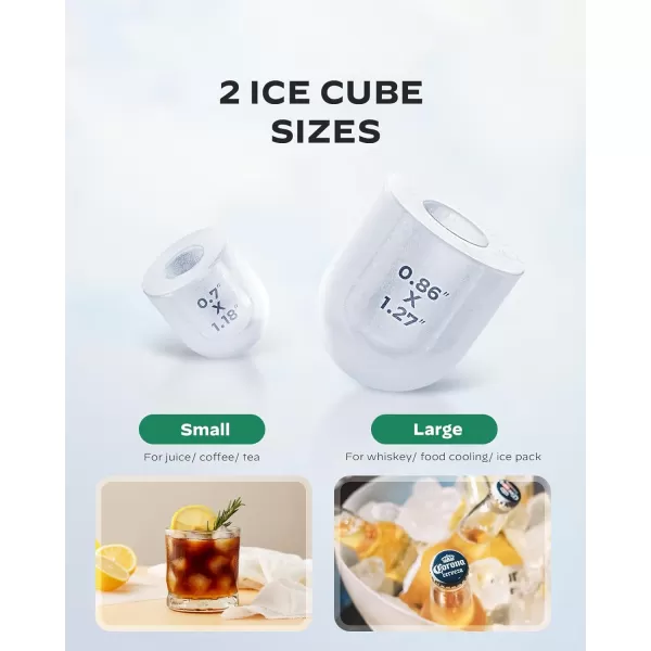 imageSilonn Countertop Ice Maker 9 Cubes Ready in 6 Mins 26lbs in 24Hrs Portable Ice Machine with SelfCleaning 2 Sizes of Bullet Ice for HomeKitchenPartyRV Stainless SteelStainless Steel