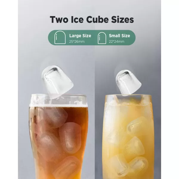 imageSilonn Countertop Ice Maker 9 Cubes Ready in 6 Mins 26lbs in 24Hrs SelfCleaning Ice Machine with Ice Scoop and Basket 2 Sizes of Bullet Ice for Home Kitchen Office Bar Party BlackStainless Steel