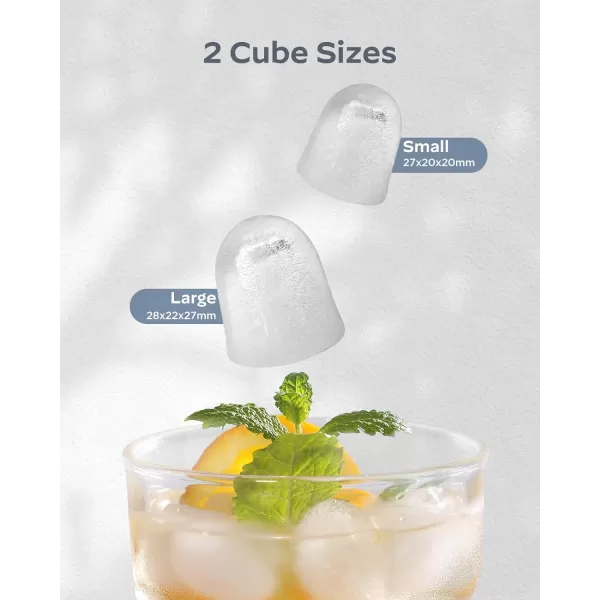 imageSilonn Ice Maker Countertop Portable Ice Machine with Carry Handle SelfCleaning Ice Makers with Basket and Scoop 9 Cubes in 6 Mins 26 lbs per Day Ideal for Home Kitchen Camping RVDark White