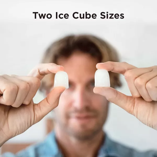 imageSilonn Ice Makers Countertop 9 Cubes Ready in 6 Mins 26lbs in 24Hrs SelfCleaning Ice Machine with Ice Scoop and Basket 2 Sizes of Bullet Ice for Home Kitchen Office Bar Party BlackSilver