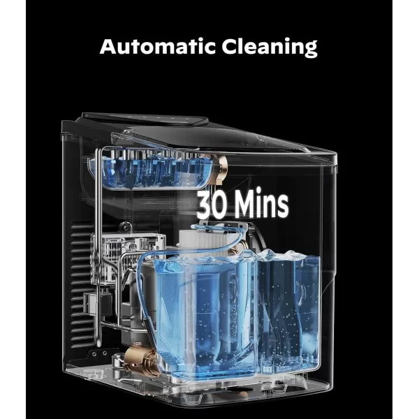 imageSilonn Ice Makers Countertop 9 Cubes Ready in 6 Mins 26lbs in 24Hrs SelfCleaning Ice Machine with Ice Scoop and Basket 2 Sizes of Bullet Ice for Home Kitchen Office Bar Party BlackBlackSmart