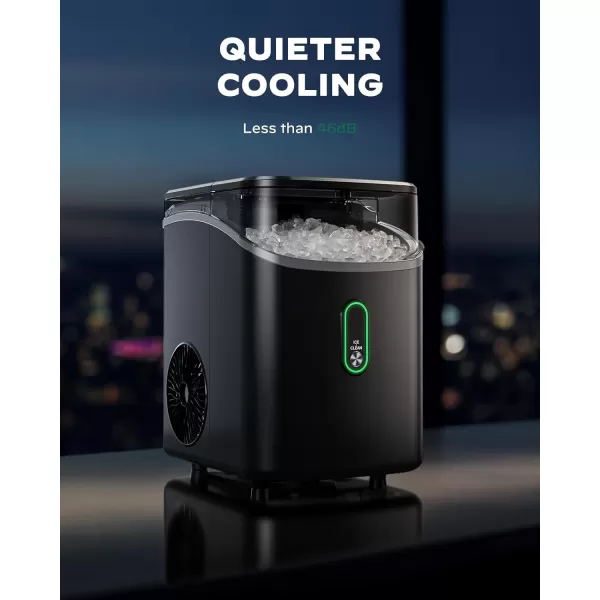 imageSilonn Nugget Ice Maker Countertop Pebble Ice Maker with Soft Chewable Ice OneClick Operation Ice Machine with SelfCleaning 33lbs24H for HomeKitchenOfficeBlack
