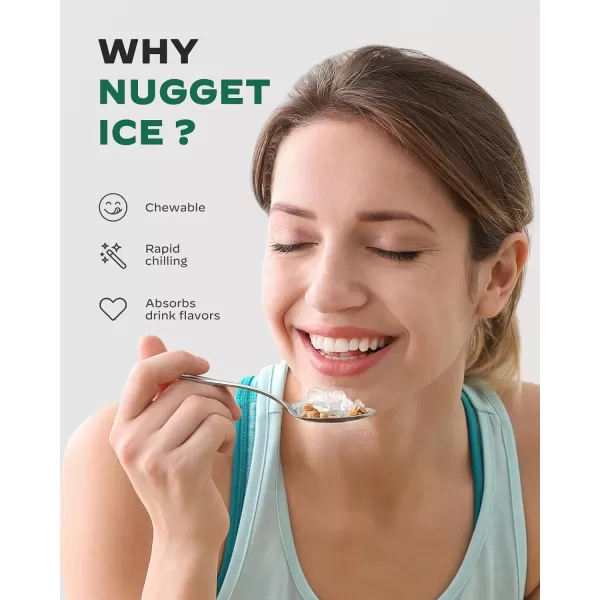 imageSilonn Nugget Ice Maker Countertop Pebble Ice Maker with Soft Chewable Ice OneClick Operation Ice Machine with SelfCleaning 33lbs24H for HomeKitchenOfficeStainless steel