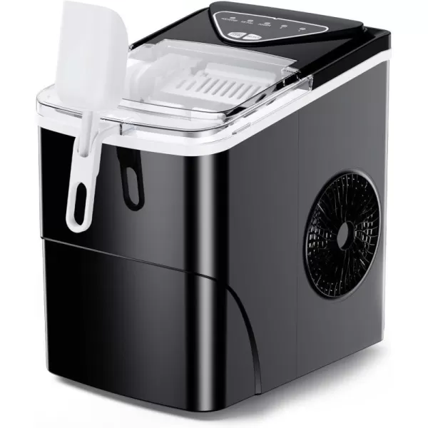 imageSilonn Ice Makers Countertop 9 Cubes Ready in 6 Mins 26lbs in 24Hrs SelfCleaning Ice Machine with Ice Scoop and Basket 2 Sizes of Bullet Ice for Home Kitchen Office Bar Party BlackBlack01
