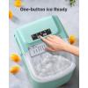 imageSilonn Countertop Ice Maker 9 Cubes Ready in 6 Mins 26lbs in 24Hrs SelfCleaning Ice Machine with Ice Scoop and Basket 2 Sizes of Bullet Ice for Home Kitchen Office Bar Party GreenGreenIM09