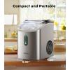 imageSilonn Countertop Ice Maker 9 Cubes Ready in 6 Mins 26lbs in 24Hrs SelfCleaning Ice Machine with Ice Scoop and Basket 2 Sizes of Bullet Ice for Home Kitchen Office Bar Party GreenStainless SteelPRO