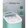 imageSilonn Countertop Ice Maker 9 Cubes Ready in 6 Mins 26lbs in 24Hrs SelfCleaning Ice Machine with Ice Scoop and Basket 2 Sizes of Bullet Ice for Home Kitchen Office Bar Party GreenGreenIM09