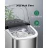imageSilonn Countertop Ice Maker 9 Cubes Ready in 6 Mins 26lbs in 24Hrs SelfCleaning Ice Machine with Ice Scoop and Basket 2 Sizes of Bullet Ice for Home Kitchen Office Bar Party GreenSilverIM09