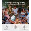 imageSilonn Countertop Ice Maker 9 Cubes Ready in 6 Mins 26lbs in 24Hrs SelfCleaning Ice Machine with Ice Scoop and Basket 2 Sizes of Bullet Ice for Home Kitchen Office Bar Party GreenGreen