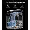 imageSilonn Countertop Ice Maker 9 Cubes Ready in 6 Mins 26lbs in 24Hrs SelfCleaning Ice Machine with Ice Scoop and Basket 2 Sizes of Bullet Ice for Home Kitchen Office Bar Party GreenGreenPRO
