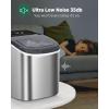 imageSilonn Countertop Ice Maker 9 Cubes Ready in 6 Mins 26lbs in 24Hrs SelfCleaning Ice Machine with Ice Scoop and Basket 2 Sizes of Bullet Ice for Home Kitchen Office Bar Party GreenSilverIM09