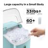 imageSilonn Countertop Ice Maker 9 Cubes Ready in 6 Mins 26lbs in 24Hrs SelfCleaning Ice Machine with Ice Scoop and Basket 2 Sizes of Bullet Ice for Home Kitchen Office Bar Party GreenGreenPRO