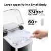 imageSilonn Countertop Ice Maker 9 Cubes Ready in 6 Mins 26lbs in 24Hrs SelfCleaning Ice Machine with Ice Scoop and Basket 2 Sizes of Bullet Ice for Home Kitchen Office Bar Party GreenBlackPRO