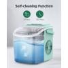 imageSilonn Countertop Ice Maker 9 Cubes Ready in 6 Mins 26lbs in 24Hrs SelfCleaning Ice Machine with Ice Scoop and Basket 2 Sizes of Bullet Ice for Home Kitchen Office Bar Party GreenGreenIM09
