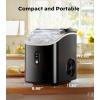 imageSilonn Countertop Ice Maker 9 Cubes Ready in 6 Mins 26lbs in 24Hrs SelfCleaning Ice Machine with Ice Scoop and Basket 2 Sizes of Bullet Ice for Home Kitchen Office Bar Party GreenBlacktransparent