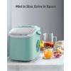 imageSilonn Countertop Ice Maker 9 Cubes Ready in 6 Mins 26lbs in 24Hrs SelfCleaning Ice Machine with Ice Scoop and Basket 2 Sizes of Bullet Ice for Home Kitchen Office Bar Party GreenGreenIM09