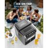 imageSilonn Countertop Ice Maker 9 Cubes Ready in 6 Mins 26lbs in 24Hrs SelfCleaning Ice Machine with Ice Scoop and Basket 2 Sizes of Bullet Ice for Home Kitchen Office Bar Party GreenTarnish