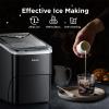imageSilonn Ice Maker Countertop Portable Ice Machine with Carry Handle SelfCleaning Ice Makers with Basket and Scoop 9 Cubes in 6 Mins 26 lbs per Day Ideal for Home Kitchen Camping RVUpgrated Black