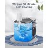 imageSilonn Ice Maker Countertop Portable Ice Machine with Carry Handle SelfCleaning Ice Makers with Basket and Scoop 9 Cubes in 6 Mins 26 lbs per Day Ideal for Home Kitchen Camping RVMoonlight White