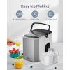imageSilonn Ice Maker Countertop Portable Ice Machine with Carry Handle SelfCleaning Ice Makers with Basket and Scoop 9 Cubes in 6 Mins 26 lbs per Day Ideal for Home Kitchen Camping RVStainless Steelim21
