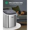 imageSilonn Ice Makers Countertop 9 Cubes Ready in 6 Mins 26lbs in 24Hrs SelfCleaning Ice Machine with Ice Scoop and Basket 2 Sizes of Bullet Ice for Home Kitchen Office Bar Party GreenStainless SteelPRO