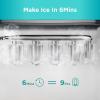 imageSilonn Ice Makers Countertop 9 Cubes Ready in 6 Mins 26lbs in 24Hrs SelfCleaning Ice Machine with Ice Scoop and Basket 2 Sizes of Bullet Ice for Home Kitchen Office Bar Party GreenGreen