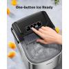 imageSilonn Ice Makers Countertop 9 Cubes Ready in 6 Mins 26lbs in 24Hrs SelfCleaning Ice Machine with Ice Scoop and Basket 2 Sizes of Bullet Ice for Home Kitchen Office Bar Party GreenStainless SteelPRO