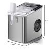 imageSilonn Ice Makers Countertop 9 Cubes Ready in 6 Mins 26lbs in 24Hrs SelfCleaning Ice Machine with Ice Scoop and Basket 2 Sizes of Bullet Ice for Home Kitchen Office Bar Party GreenStainless Steel01