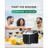 imageSilonn Ice Makers Countertop 9 Cubes Ready in 6 Mins 26lbs in 24Hrs SelfCleaning Ice Machine with Ice Scoop and Basket 2 Sizes of Bullet Ice for Home Kitchen Office Bar Party GreenDark Black