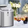 imageSilonn Ice Makers Countertop 9 Cubes Ready in 6 Mins 26lbs in 24Hrs SelfCleaning Ice Machine with Ice Scoop and Basket 2 Sizes of Bullet Ice for Home Kitchen Office Bar Party GreenStainless Steel01